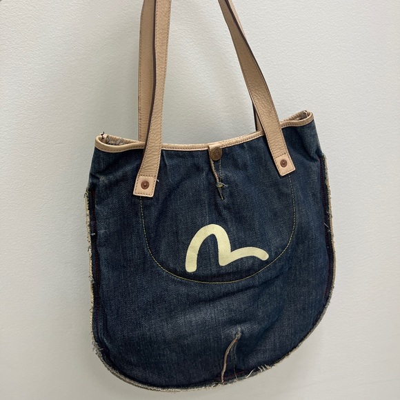 Y2K Evisu GENES denim tote bag - Picture 2 of 6